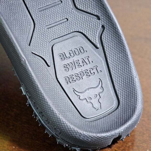 Under Armour UA Project Rock Slides 2.0 Volt Green Black Michelin Gripper 13 New - Picture 7 of 16